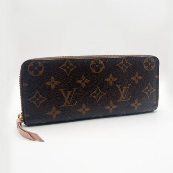 🌷Louis Vuitton Monogram Clemence Zippy Long Wallet Rose Ballerine Pink Interior - Picture 3 of 15